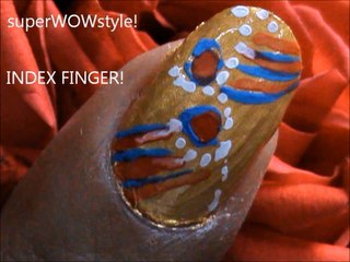 Retro Asian Style _ Easy Nail Designs Tutorial