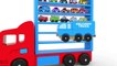 Colors for Children to Learn with Truck Transporter Toy Street Vehicles