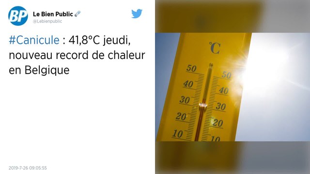 Canicule. Avec 41,8 °C, un nouveau record absolu de température en Belgique