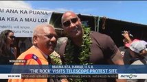 'The Rock' Visits Telescope Protest Site