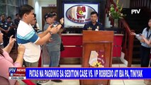 Patas na pagdinig sa sedition case vs VP Robredo at iba pa, tiniyak