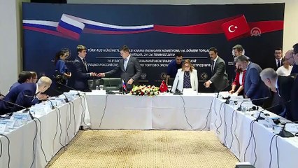 Türkiye ile Rusya Hükümetlerarası 16. Dönem KEK Toplantısı imza töreni (1) - ANTALYA