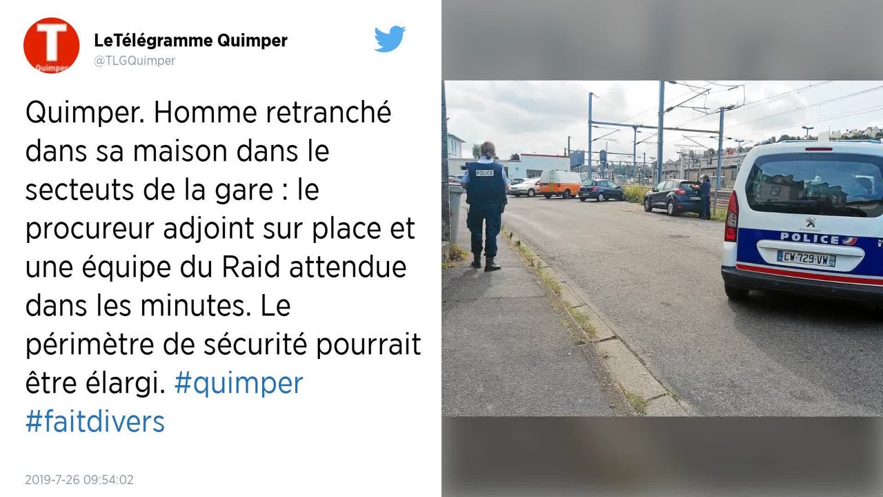 Quimper : Un homme armé et retranché chez lui s’échappe et se rend au commissariat