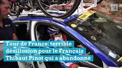 Tour de France: terrible désillusion pour le Français Thibaut Pinot qui a abandonné