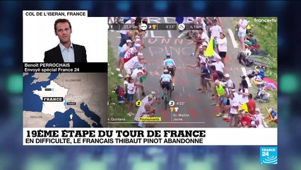 Tour de France : abandon du Français Thibaut Pinot dans la 19e étape