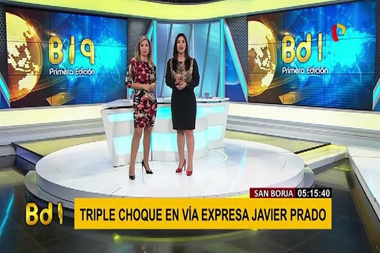 San Borja: triple choque dejó un herido en Vía Expresa de Javier Prado