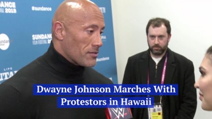 Dwayne Johnson Stands With Protestors In Hawaii