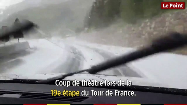 Tour de France : la 19e étape stoppée par la grêle