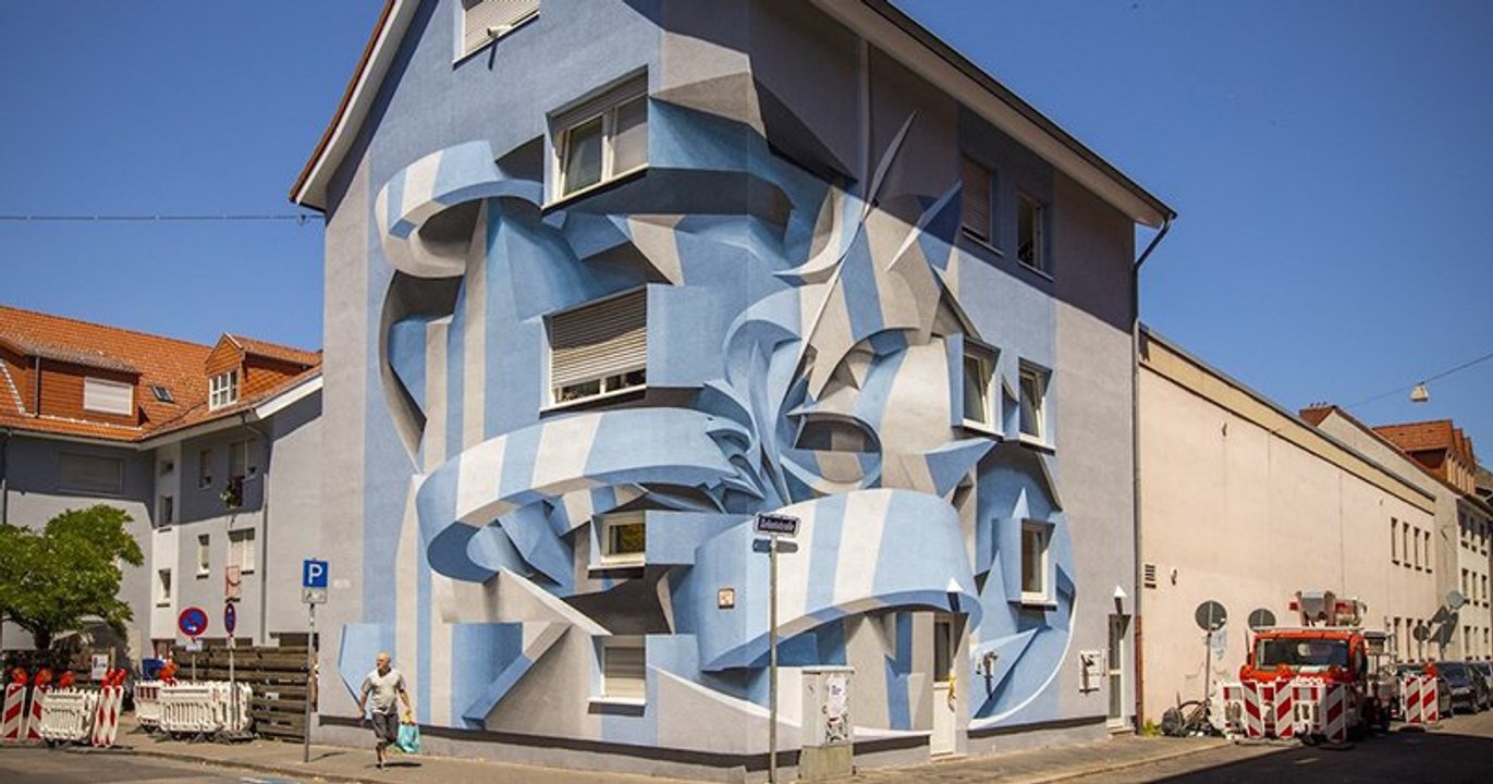 Ce street artiste réalise d'impressionnantes illusions d'optiques sur les murs