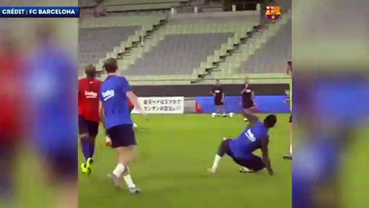 Le joli lob d'Antoine Griezmann à l'entraînement du Barça