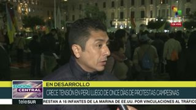 Crece tensión en Perú tras 11 días de protestas campesinas