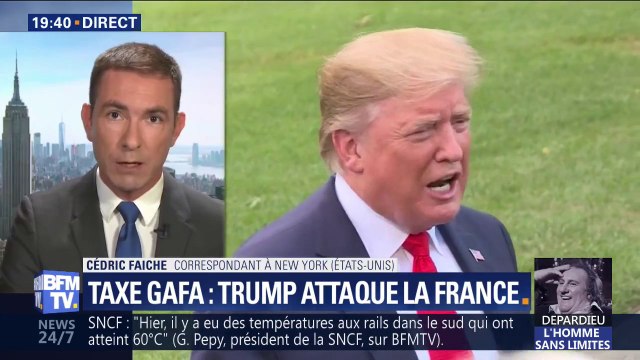 Contre la taxe GAFA en France, Donald Trump parle de la stupidité de Macron et menace de représailles