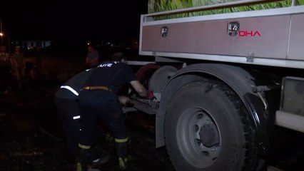 BİNGÖL Et ve Süt Kurumu bahçesinde çıkan yangına TOMA'lı müdahale