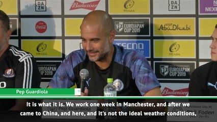 It's not the ideal pre-season conditions - Guardiola