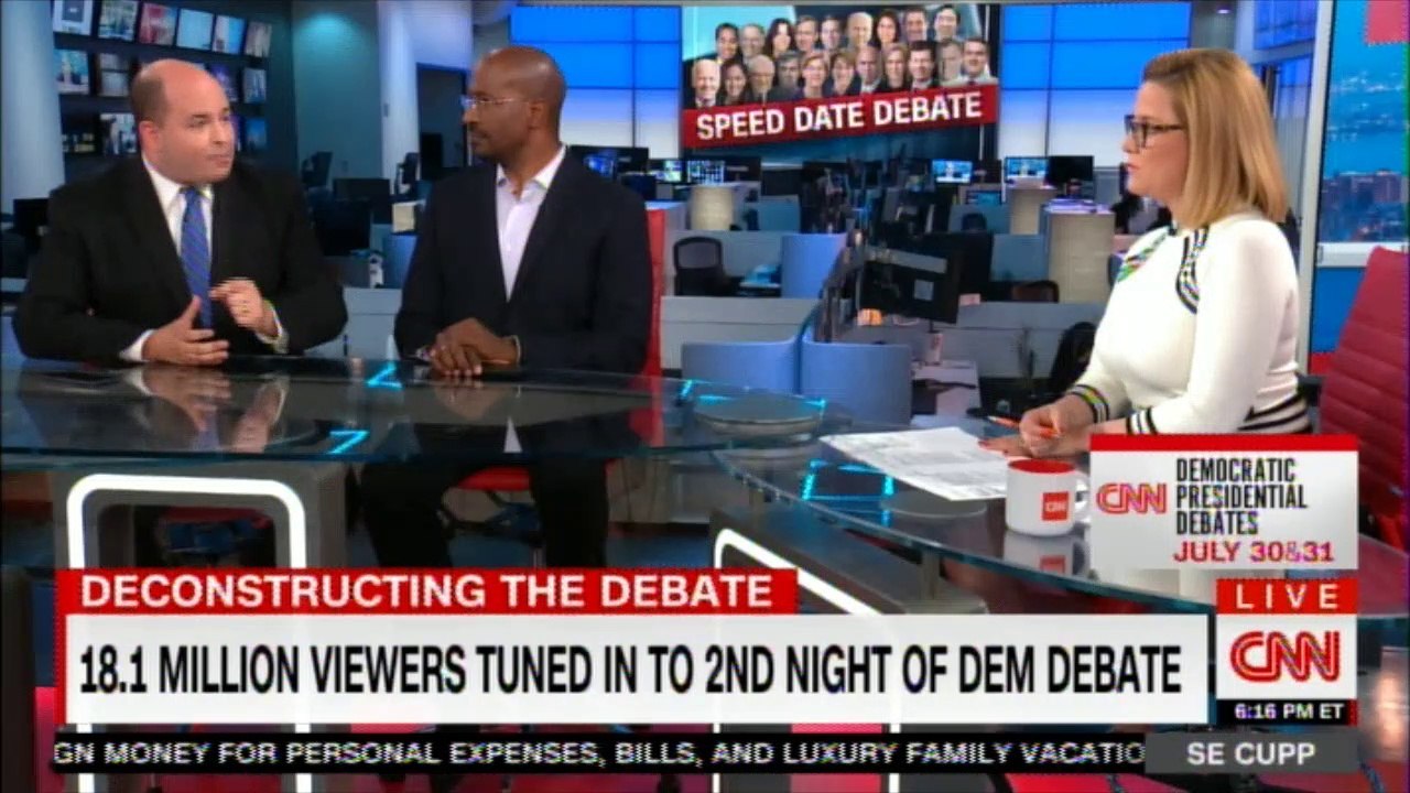 S.E Cupp panel on 18.1 million viewers tuned in to 2nd night of dem debate. #SECupp #News #VanJones #cnn