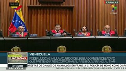 Poder Judicial anula reincorporación de Venezuela al TIAR