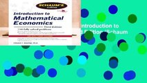 [FREE] Schaum s Outline of Introduction to Mathematical Economics, 3rd Edition (Schaum s Outlines)