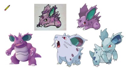 Dessins Pokemon Nidoran et Peint