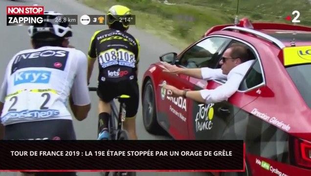 Tour de France 2019 : Un violent orage de grêle stoppe la 19e étape (Vidéo)