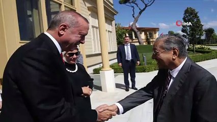 Cumhurbaşkanı Erdoğan, Malezya Başbakanı Mahathir Muhammed’i Vahdettin Köşkü’nde kabul etti