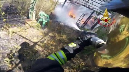 Lanuvio (Roma) - Incendio baracca (26.07.19)