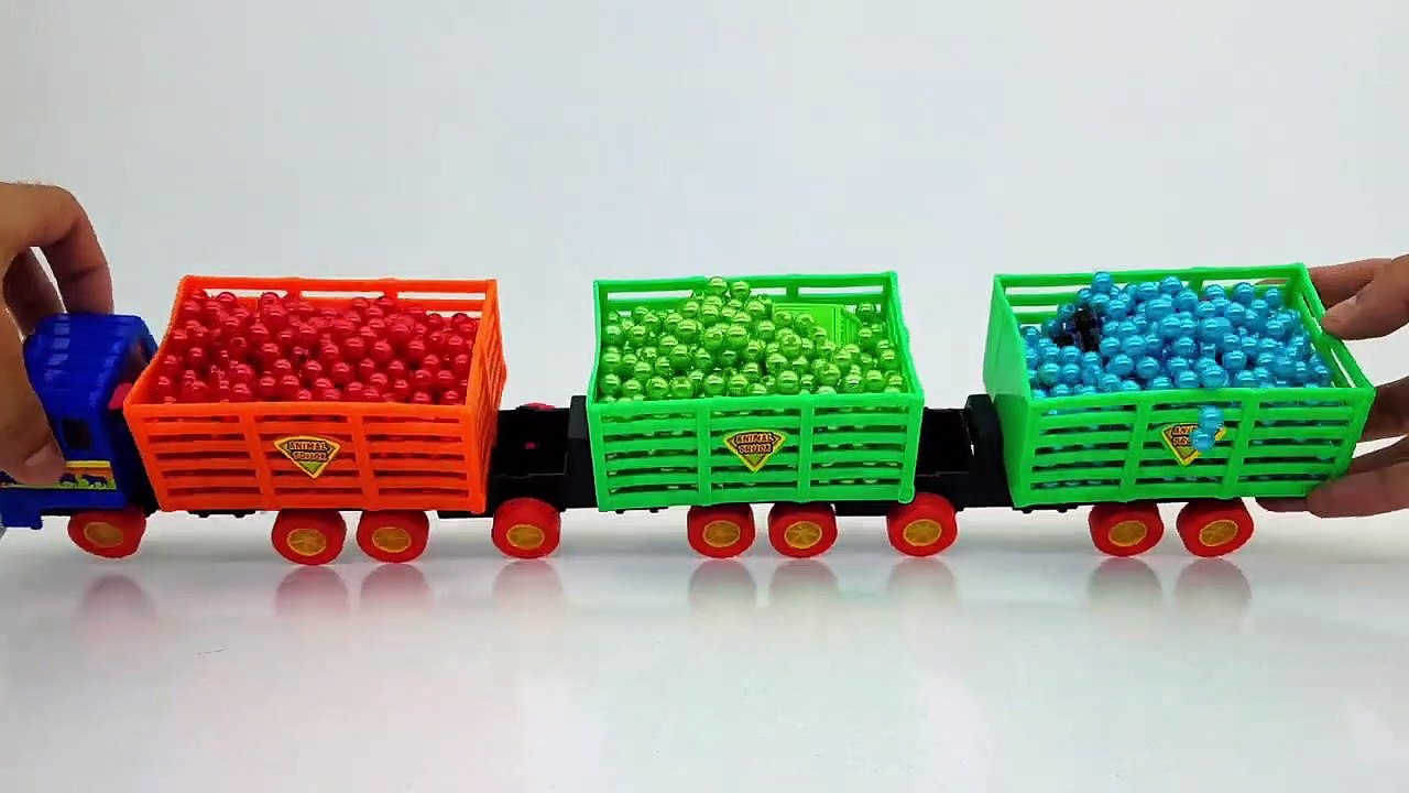 تعليم الاطفال مع القطار الشاحنة والشاحنات - العاب تلوين للاطفال