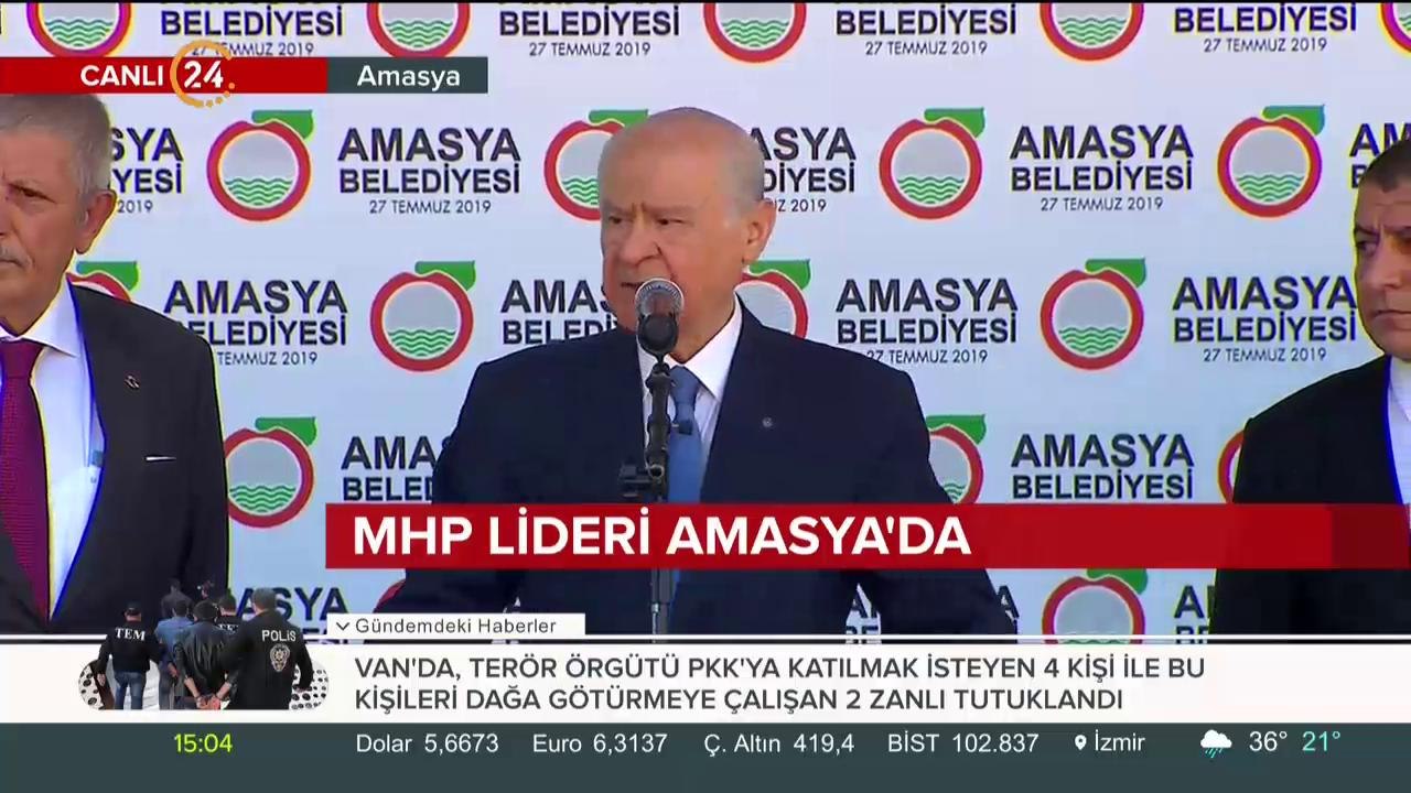 MHP Genel Başkanı Devlet Bahçeli Amasya'da