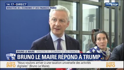 La taxe GAFA ne cible pas "spécifiquement des entreprises américaines", annonce Bruno Le Maire