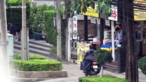 Motorcyclists still riding on pavements in Thailand despite fines being doubled