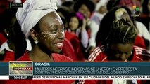 Mujeres brasileñas se unen en protesta contra políticas de Bolsonaro
