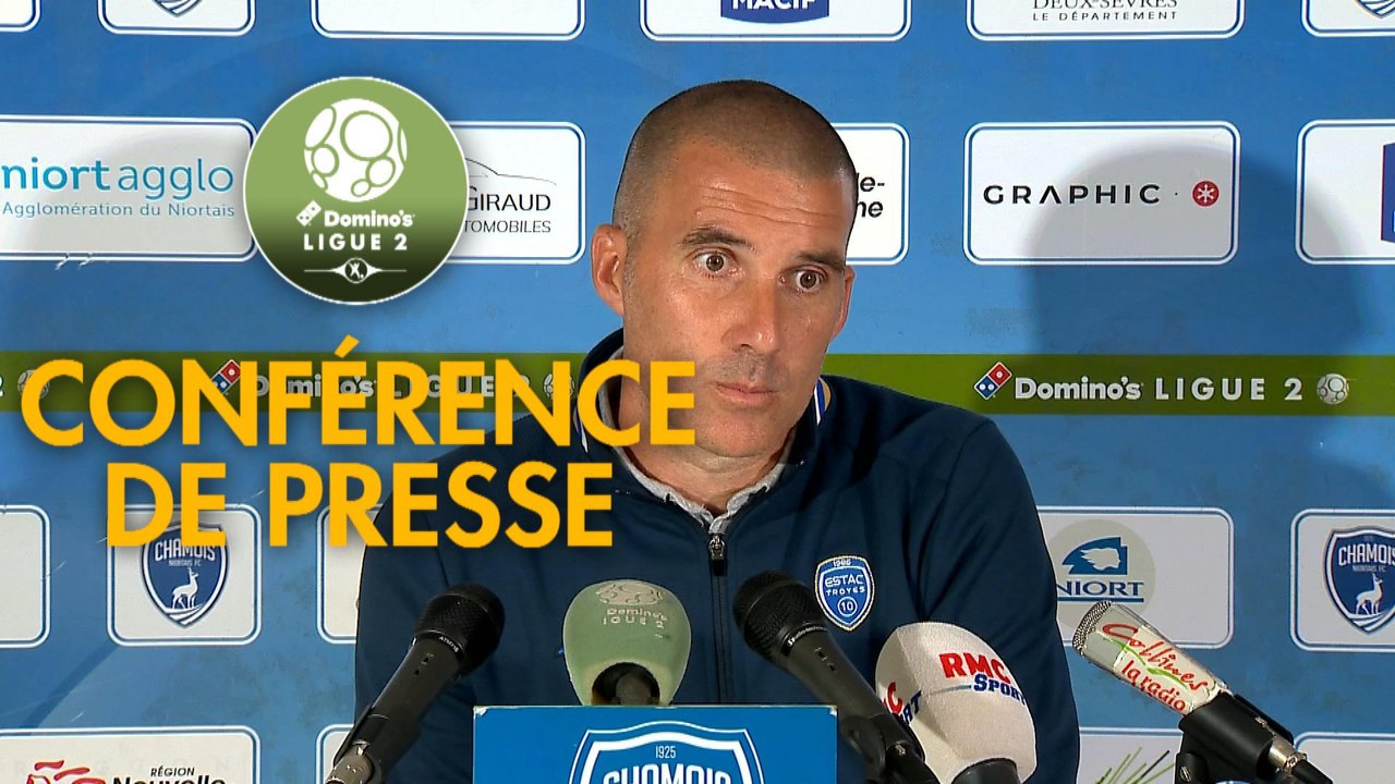 Conférence de presse Chamois Niortais - ESTAC Troyes (0-2) : Pascal PLANCQUE (CNFC) - Laurent BATLLES (ESTAC) - 2019/2020