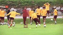 Galatasaray'da neşeli antrenman