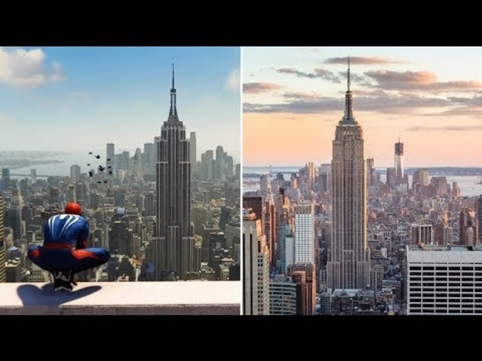 "Spider-man" sur PS4: on a comparé les images du jeu avec le vrai New York