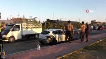 Kontrolden çıkan otomobil önce iki araca sonra direğe çarptı: 1'i çocuk 4 yaralı