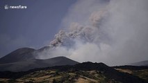 Massive ash eruption on Mount Etna