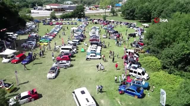 Çekmeköy'de yüzlerce modifiyeli araç havadan görüntülendi