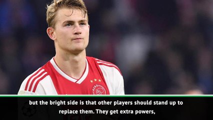 Youngsters need to step up in De Ligt's absence - Veltman