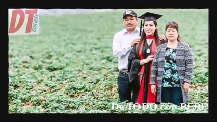 ERICA ALFARO INMIGRANTE MEXICANA comparte fotos de su GRADUACION desde el CAMPO donde TRABAJABA