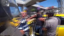 E-5 Karayolu’nda taksicilerin “sıra” kavgası kamerada