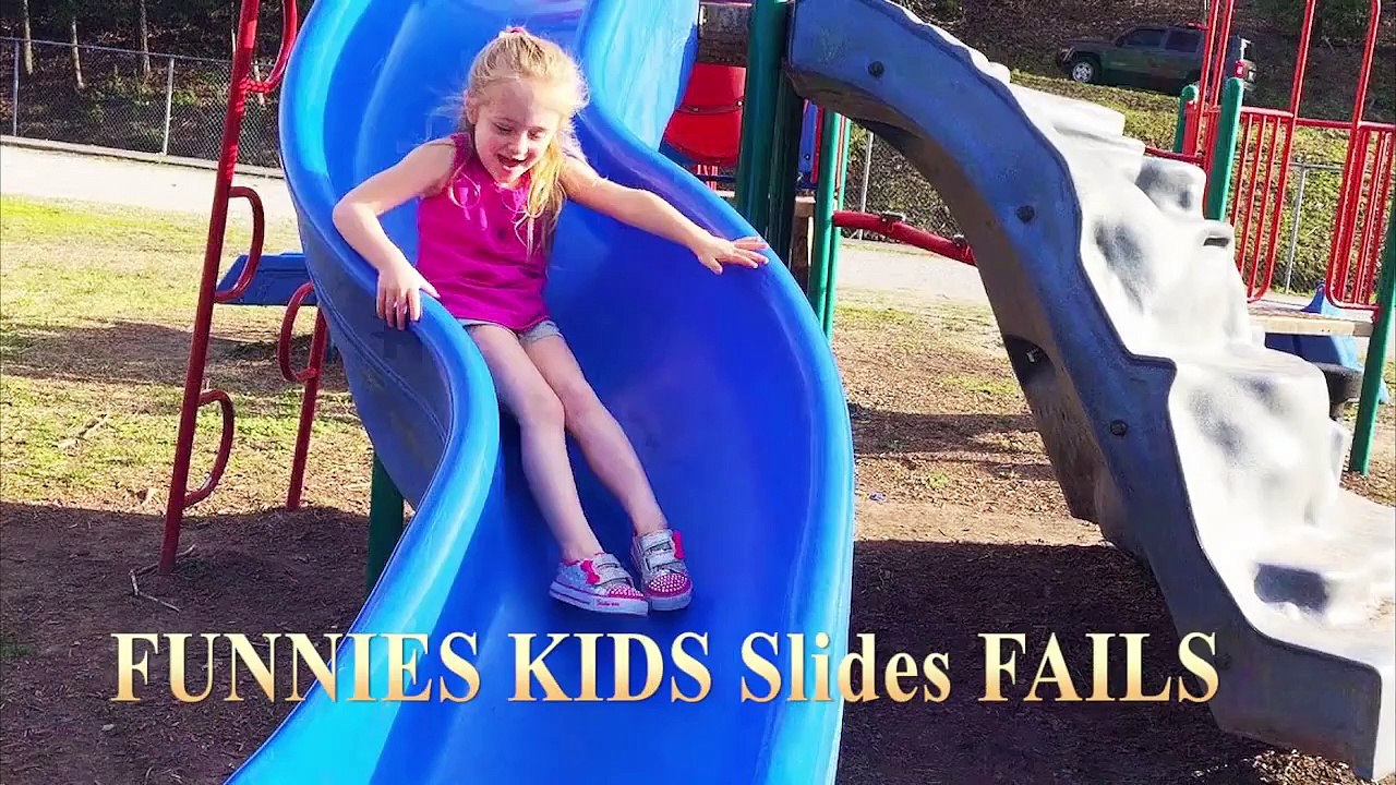 Try Not To Laugh- FUNNIES KIDS Slides FAILS