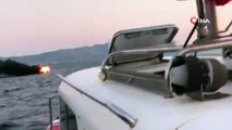 Bodrum'da sürat teknesi yanarak battı
