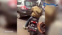 Aksi Kejar-kejaran Antara Pengendara Motor dengan Mobil Pajero, Diduga Tabrak Lari