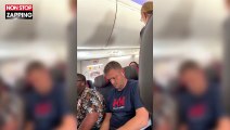 Une femme hystérique frappe violemment son mari dans un avion (Vidéo)
