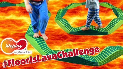 WePlay Wavy Tactile Path FLOOR IS LAVA CHALLENGE for Balance Coordination || Keith's Toy Box