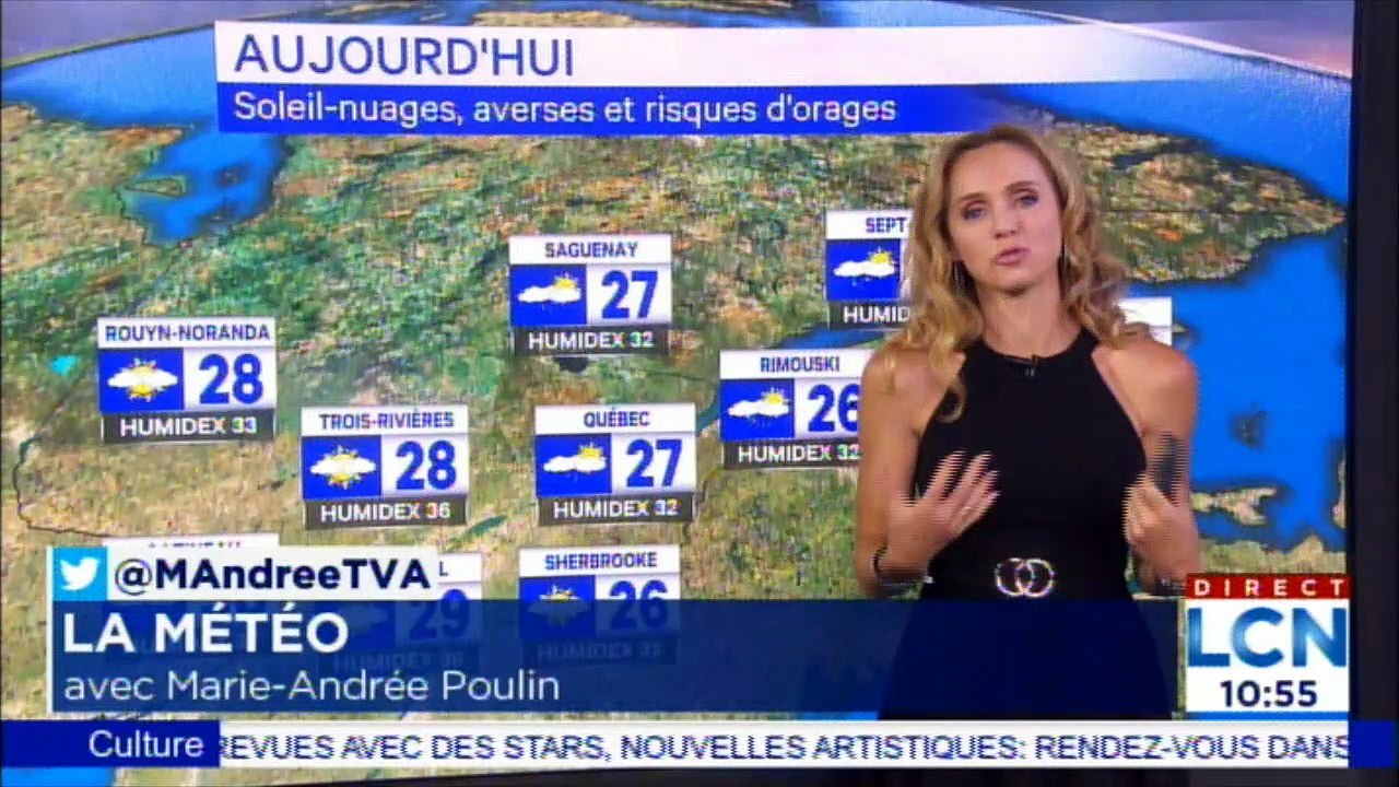 Marie-Andrée Poulin a la Météo Dimanche 28 Juillet 2019. @MAndreePoulin #Météo #Montreal #Canada #Weather