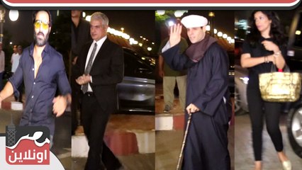 الأبراشي والشيخ ياسين وانجي وأحمد فهمي بعزاء فاروق الفيشاوي