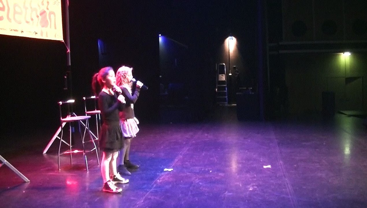 montage Téléthon à Veauche le 18 novembre 2018