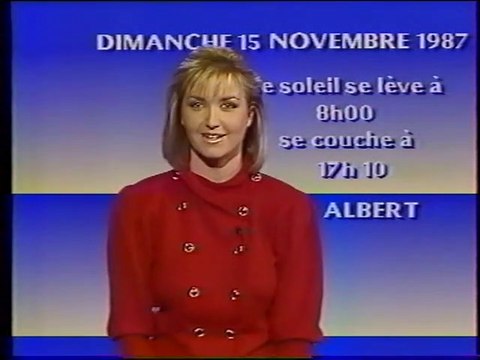 TF1 - 14 Novembre 1987 - Météo, speakerine, Tapis Vert, Pubs, interlude, Loto, générique Les champions du rire