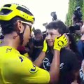 Egan Bernal celebrates an historic Tour de France victory with his loved ones