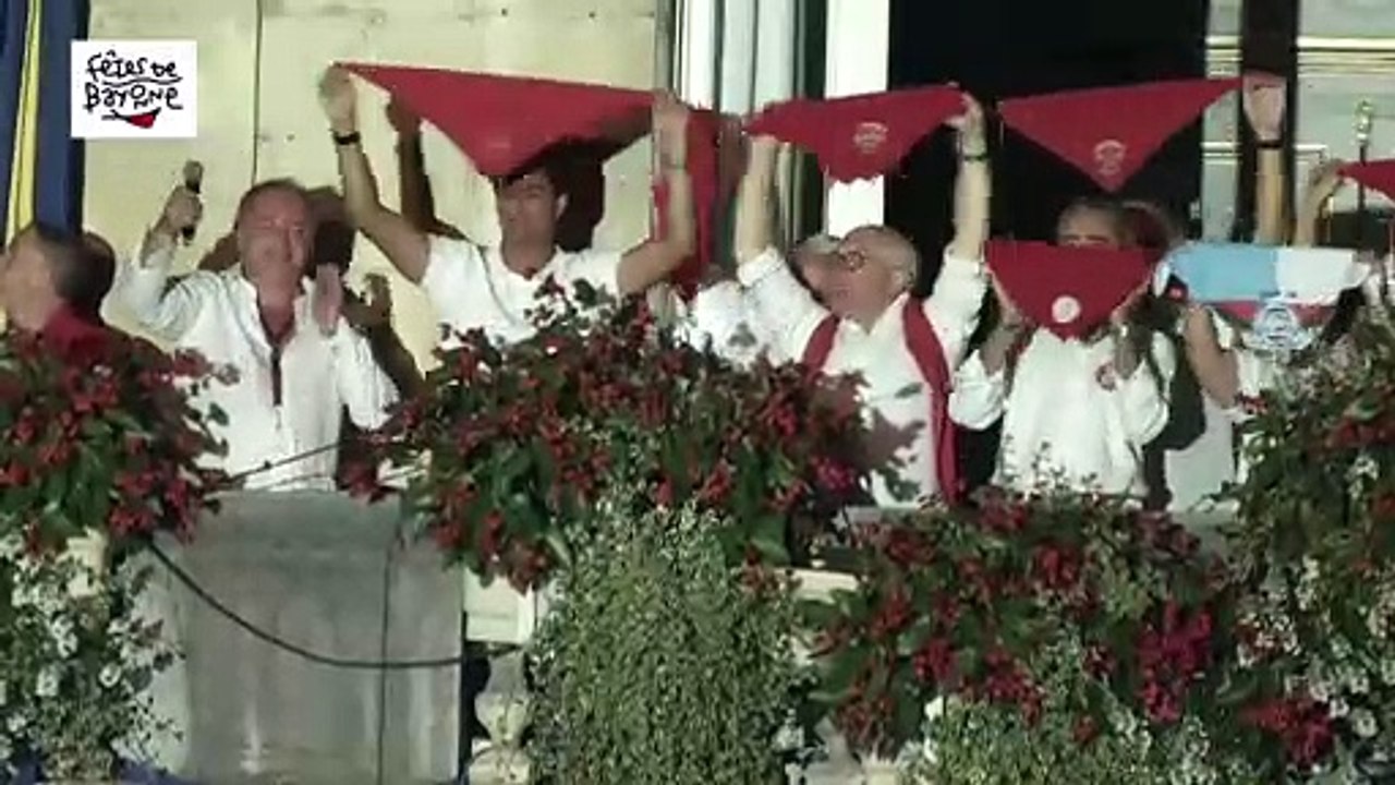 La cérémonie de clôture des Fêtes de Bayonne 2019